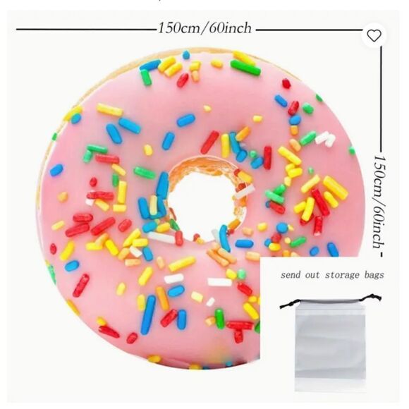 NEW! Fun and Soft Pink Sprinkle Donut Soft Flannel Blanket Party Trendy Popular - Picture 3 of 3